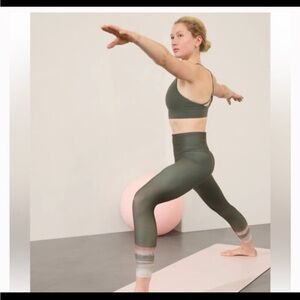 Olive Green ultra high rise elation 7/8 tight